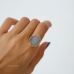 Grey Drop Ring