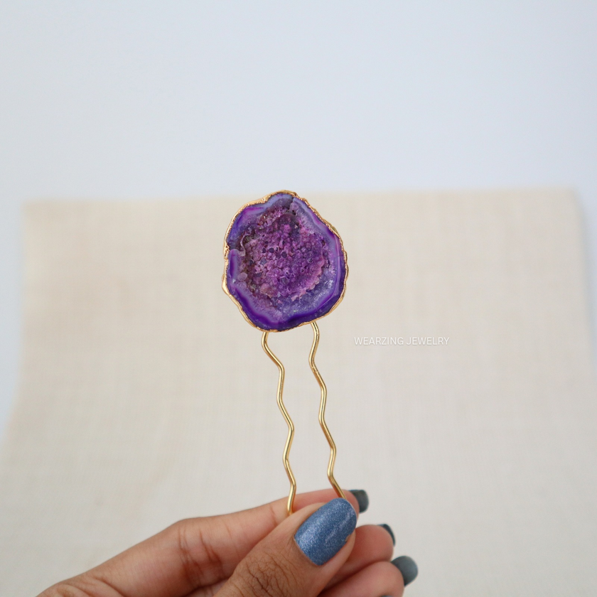 Druzy Hair Pins