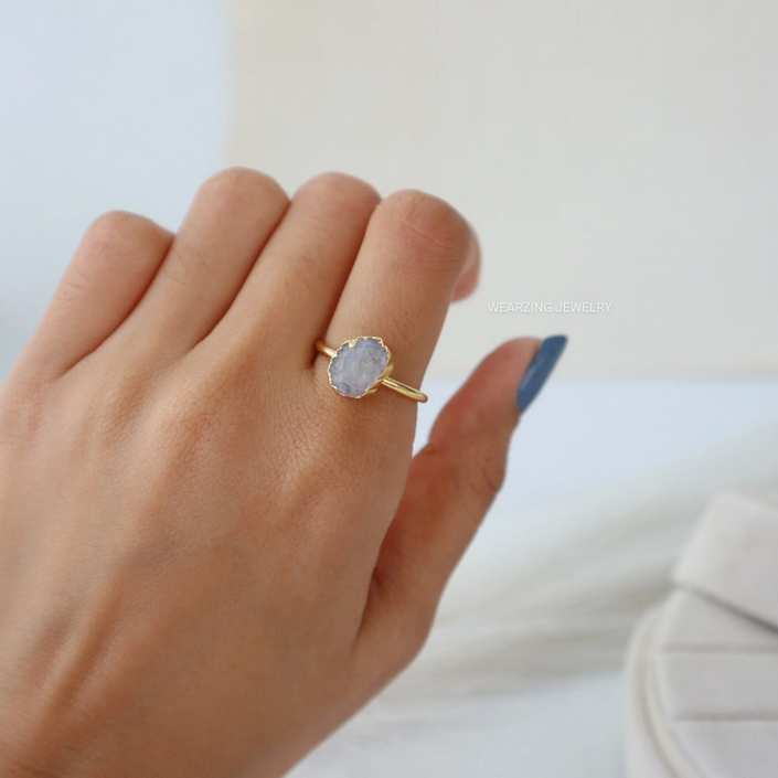 Moonstone Crystal Ring