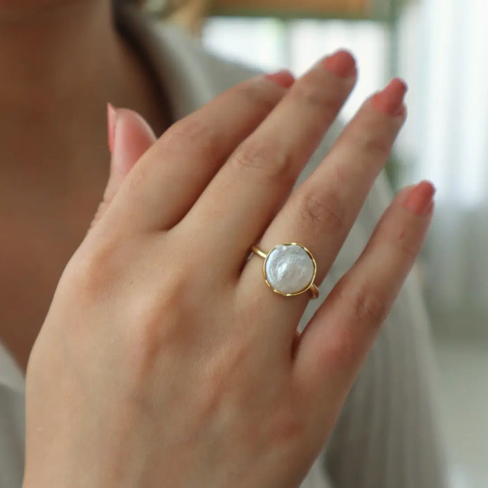 Pearl Sage Ring WearZing - Crystal Jewelry Store in India