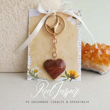 Red Jasper Heart Throb Bagcharm