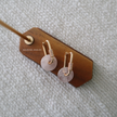 Rose Quartz Disc Hoops WearZing - Crystal Jewelry Store in India
