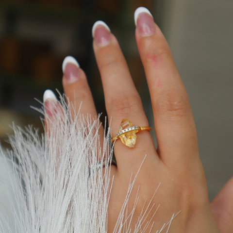 Citrine Dine Ring