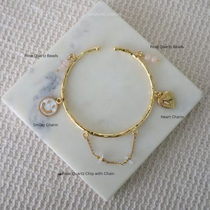Rose Charm Bangle