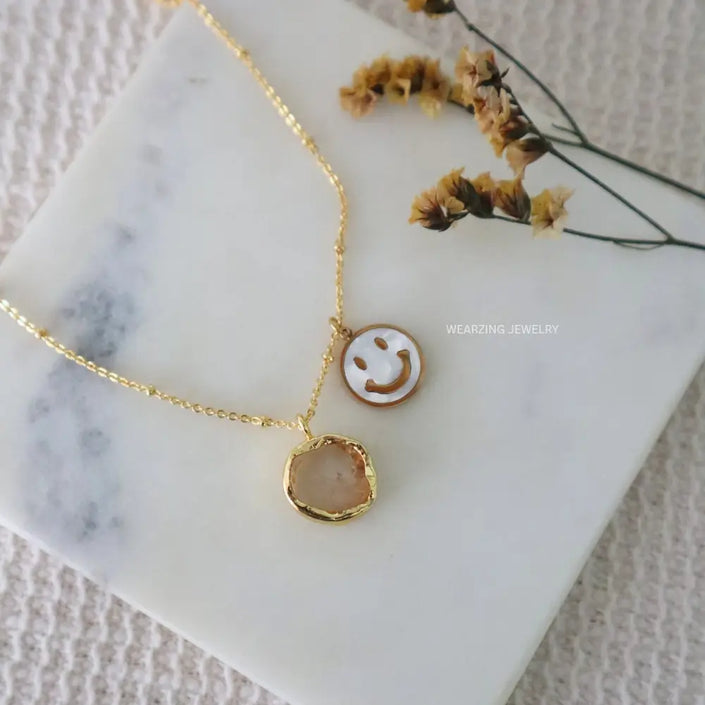 Quartz Smiley Pendant WearZing - Crystal Jewelry Store in India