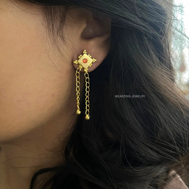 Manika Drop Earrings WearZing - Crystal Jewelry Store in India