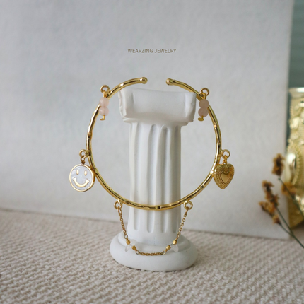 Rose Charm Bangle