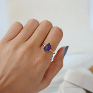 Amethyst Crystal Ring WearZing - Crystal Jewelry Store in India