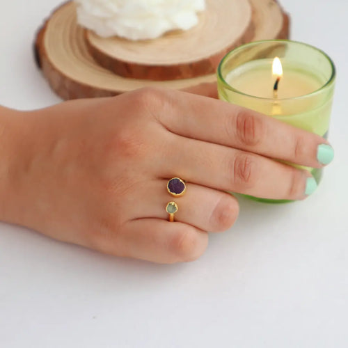 Duos Gem Ring WearZing - Crystal Jewelry Store in India
