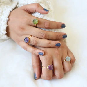 Round Crystal Ring WearZing - Crystal Jewelry Store in India