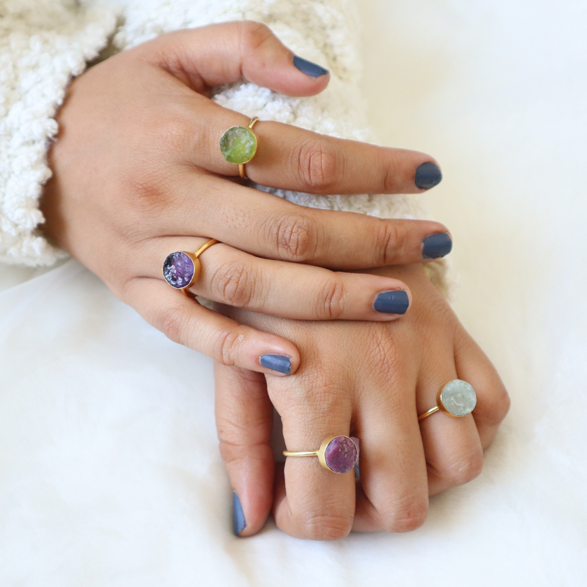 Round Crystal Ring