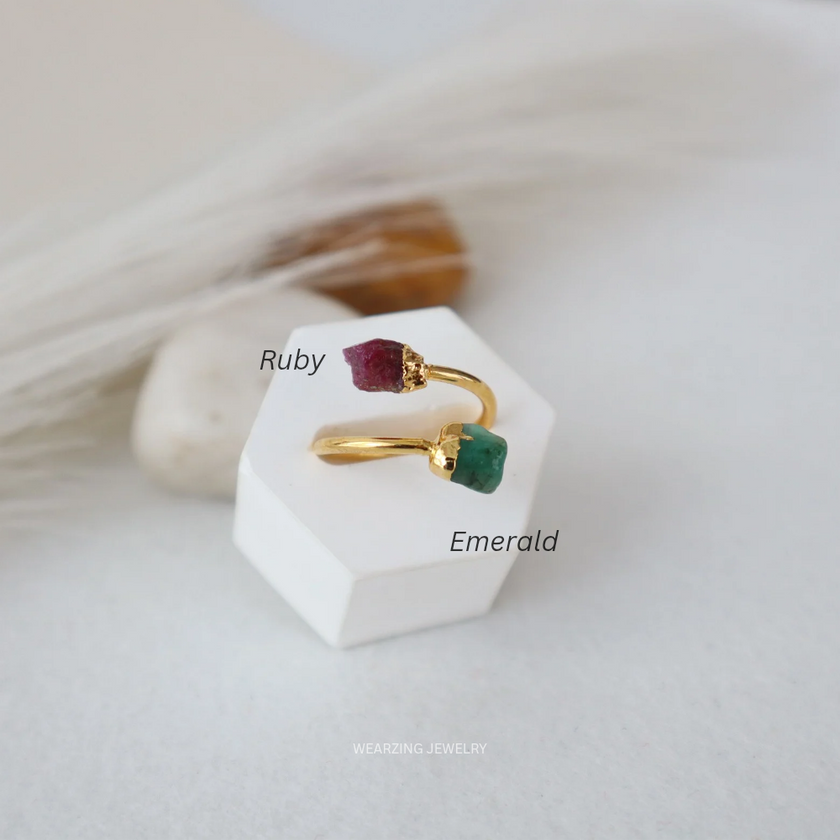 Twin Flame Crystal Ring