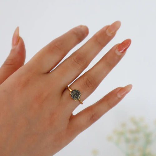 Pyrite Round Ring WearZing - Crystal Jewelry Store in India