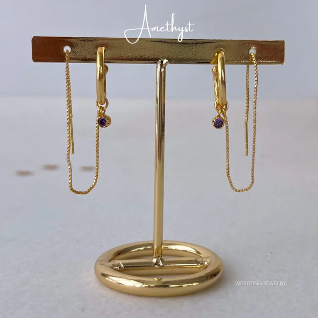 Nayika Hoops (with Threaders) WearZing - Crystal Jewelry Store in India