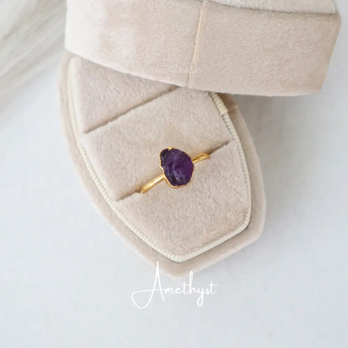 Amethyst Crystal Ring WearZing - Crystal Jewelry Store in India