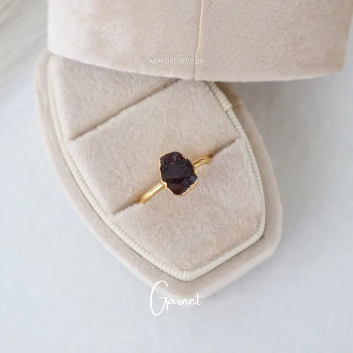 Garnet Crystal Ring WearZing - Crystal Jewelry Store in India