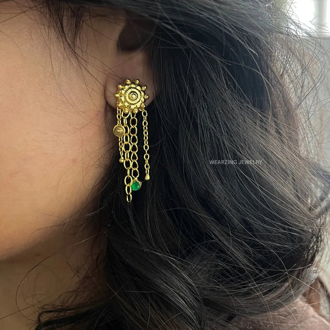 Kalika Tassel Earrings WearZing - Crystal Jewelry Store in India