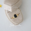 Black Tourmaline Crystal Ring
