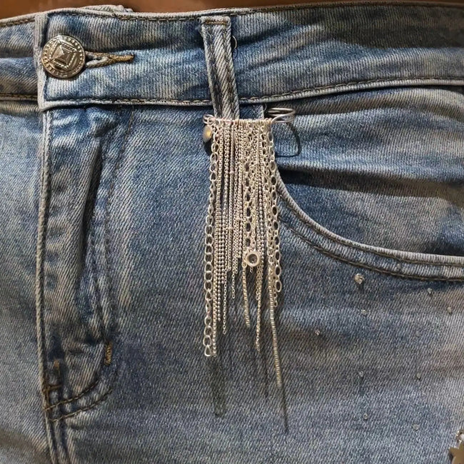 Luxe Tassel Chains Brooch WearZing - Crystal Jewelry Store in India