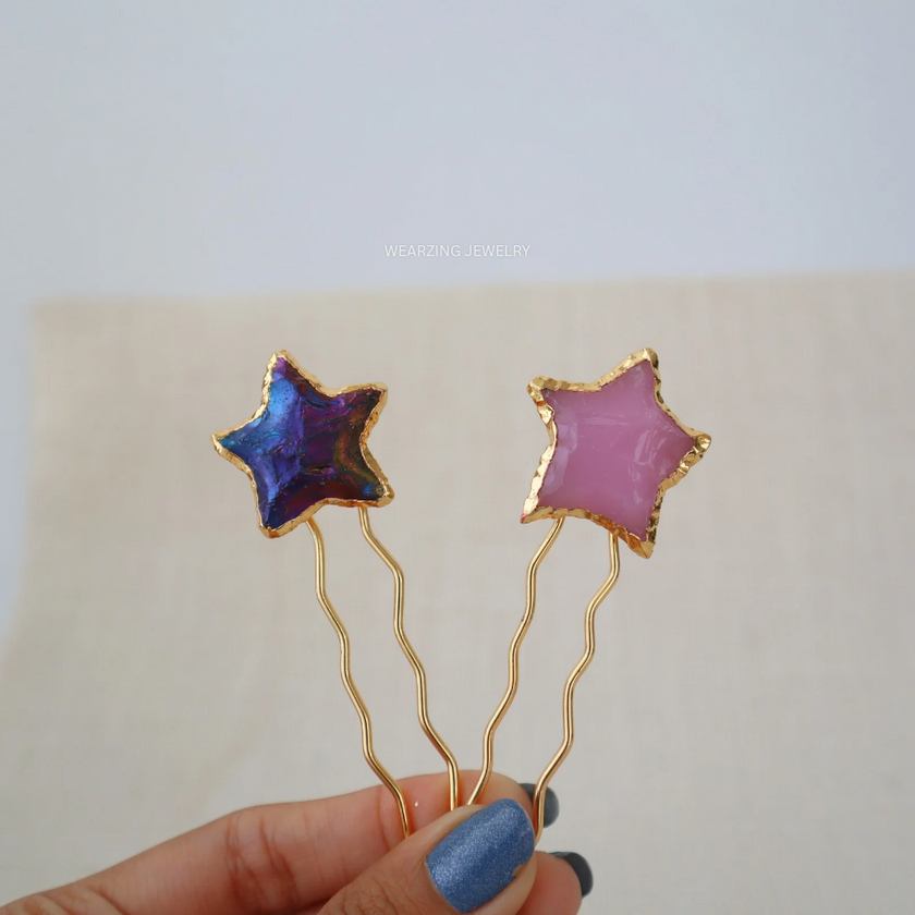 Crystal Star Hair Pin