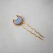 Crystal Moon Hair Pin