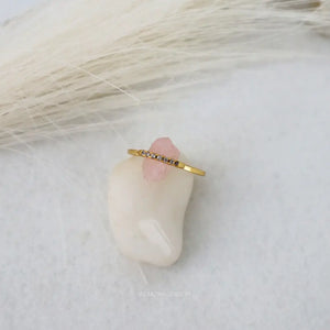 Rose Quartz Dine Ring WearZing - Crystal Jewelry Store in India