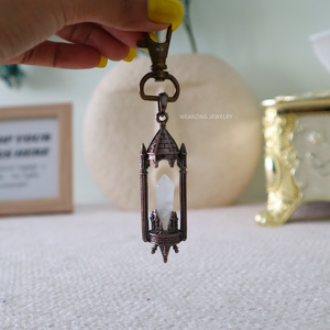 Moonstone Antique Lantern Bagcharm WearZing - Crystal Jewelry Store in India