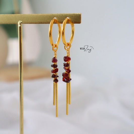 Sierra Fall Earrings WearZing Garnet 