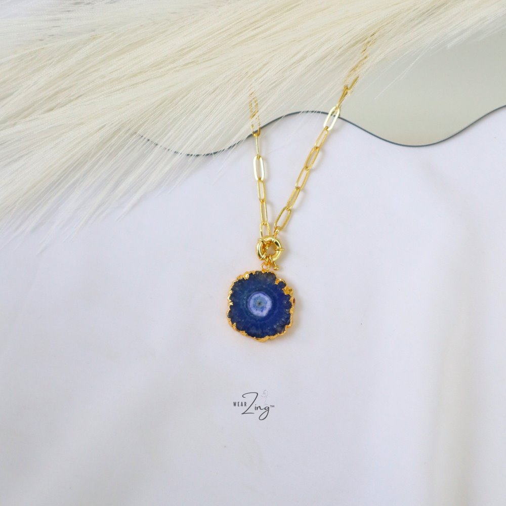 Statement Solar Pendant WearZing Blue 1 