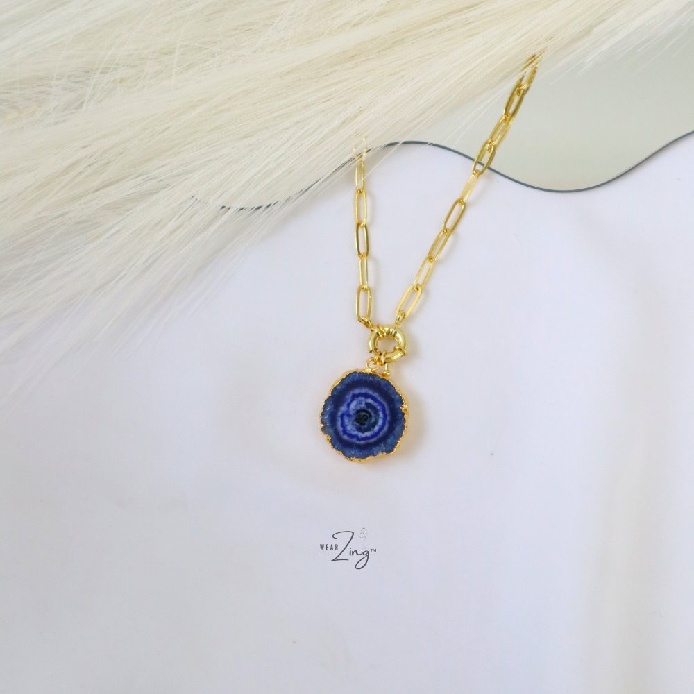 Statement Solar Pendant WearZing Blue 2 