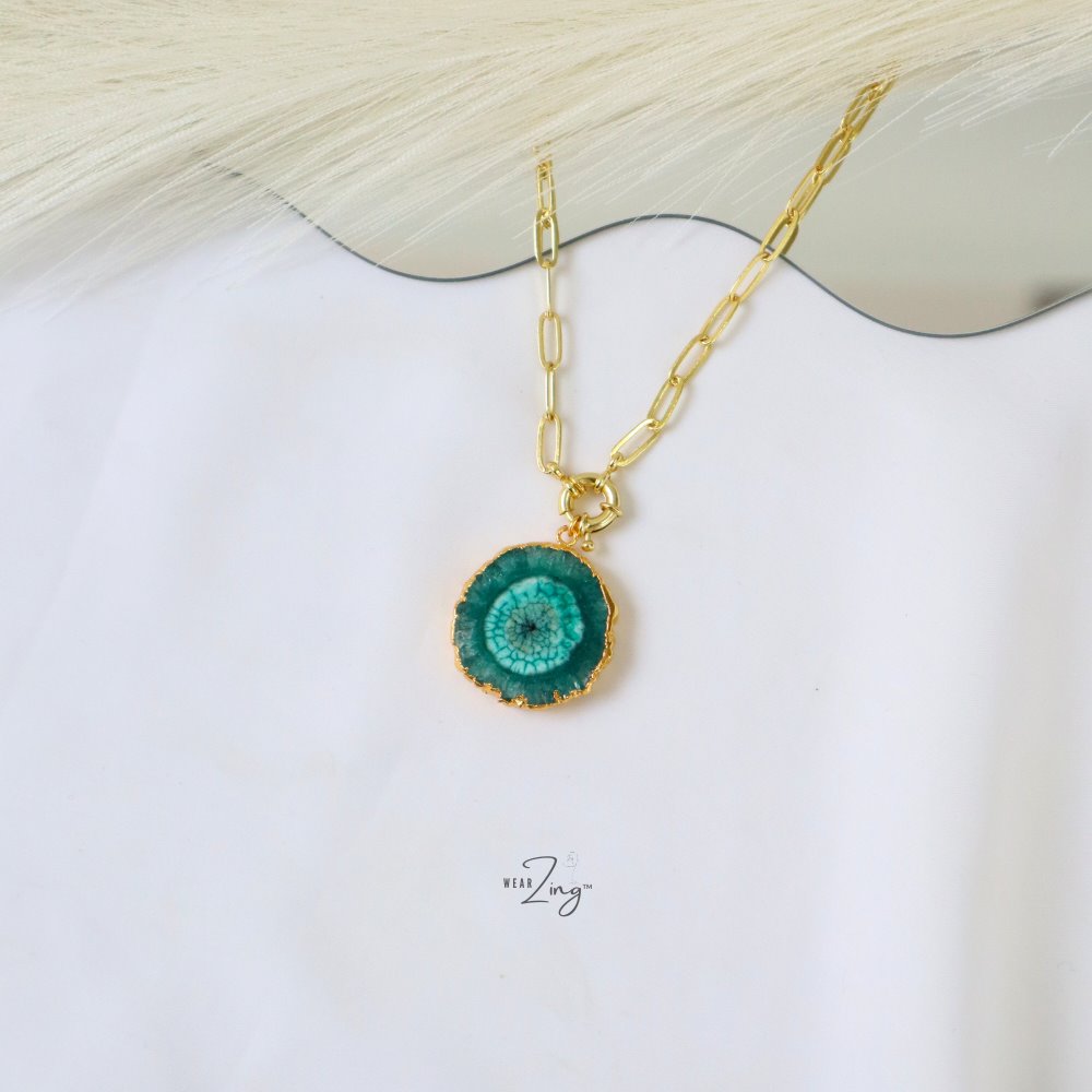 Statement Solar Pendant WearZing Green 1 