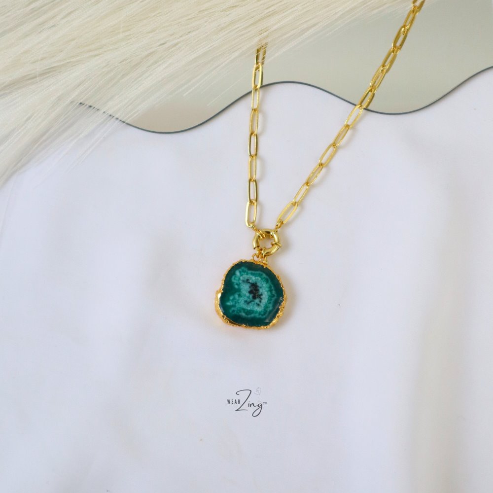 Statement Solar Pendant WearZing Green 2 