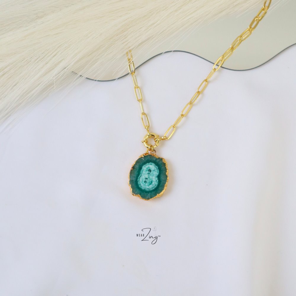 Statement Solar Pendant WearZing Green 3 