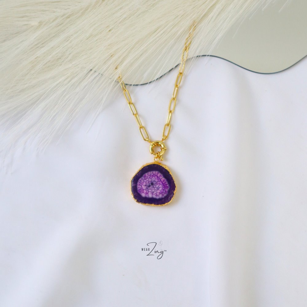 Statement Solar Pendant WearZing Purple 2 