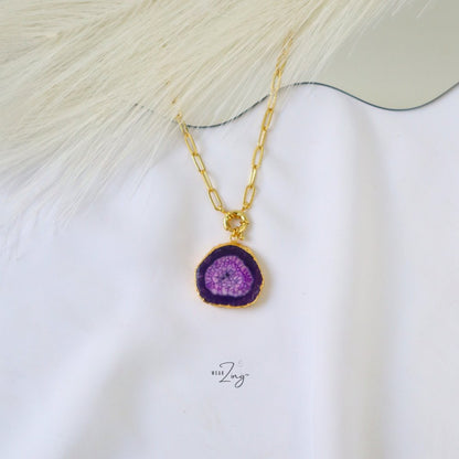 Statement Solar Pendant WearZing Purple 2 