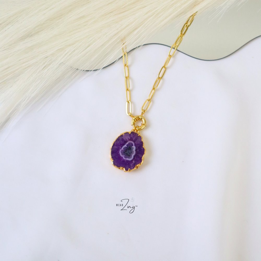 Statement Solar Pendant WearZing Purple 3 