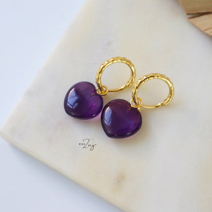 The Amore Hoops WearZing Amethyst 