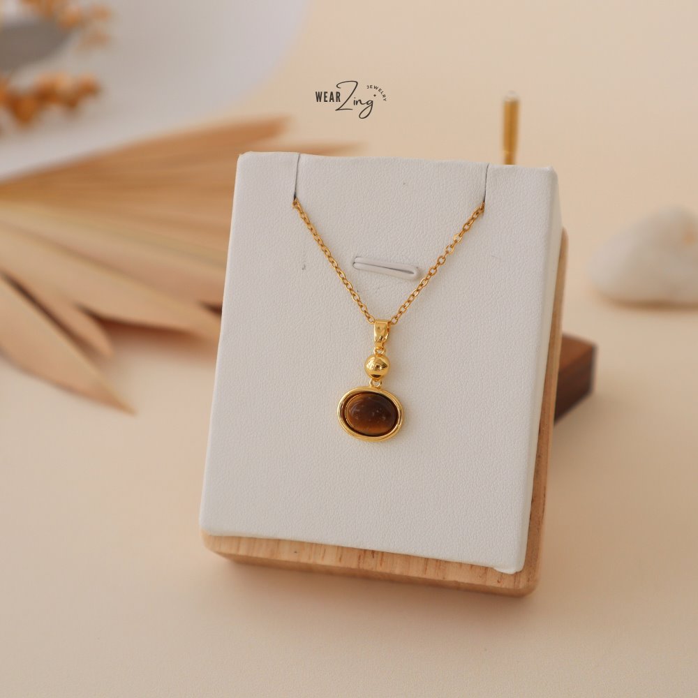 Tigers Eye Oval Pendant WearZing 