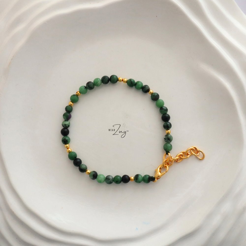 Venus Bead Bracelets Jewelry WearZing Natural Emerald 