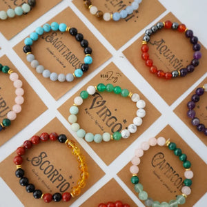 Zodiac Aura Bead Bracelet WearZing - Crystal Jewelry Store in India