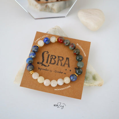 Zodiac Aura Bead Bracelet WearZing Libra 