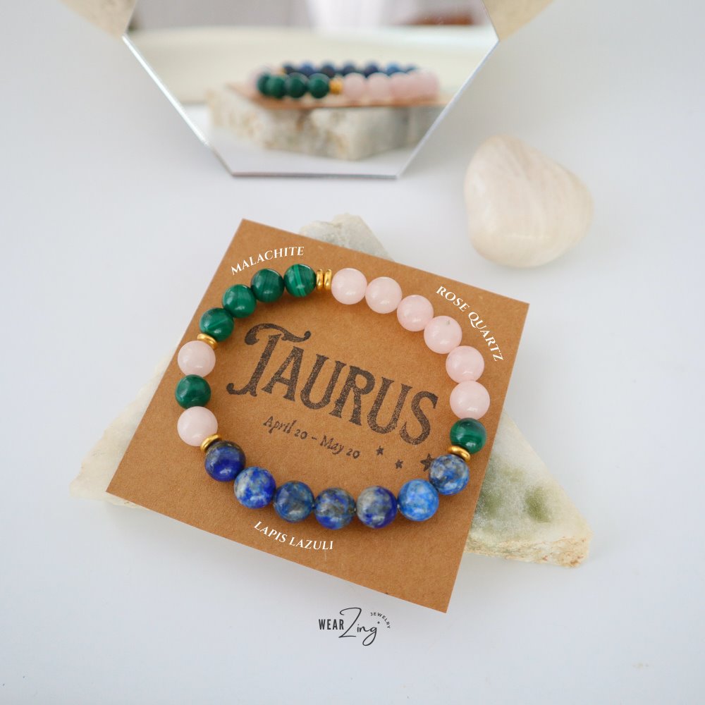 Zodiac Aura Bead Bracelet WearZing Taurus 