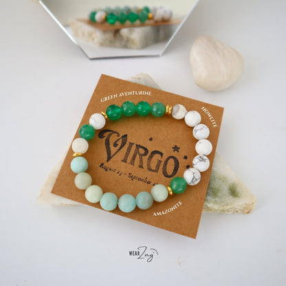 Zodiac Aura Bead Bracelet WearZing Virgo 