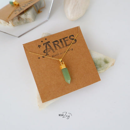 Zodiac Aura Pendant WearZing Aries - Aventurine 