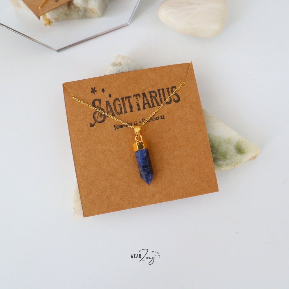 Zodiac Aura Pendant WearZing Sagittarius - Sodalite 