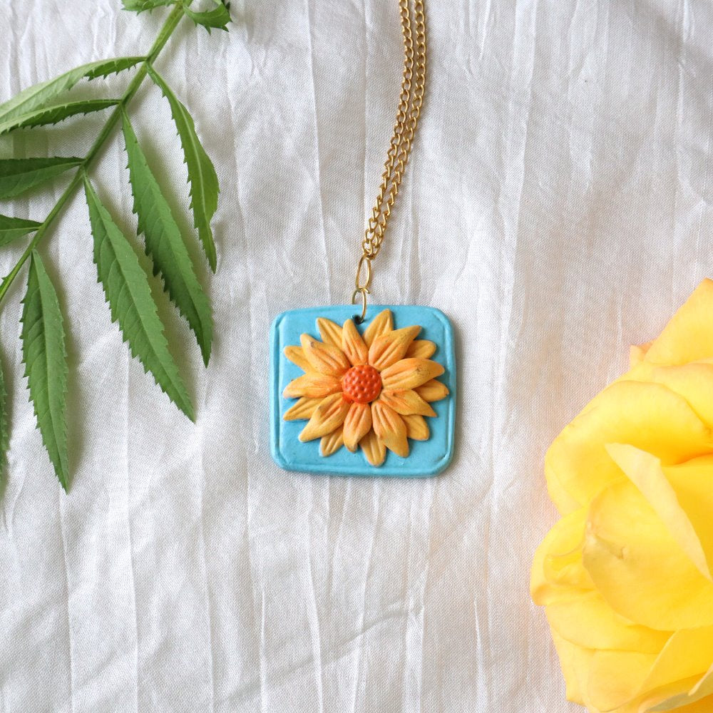 Clay Sunflower Pendant WearZing 