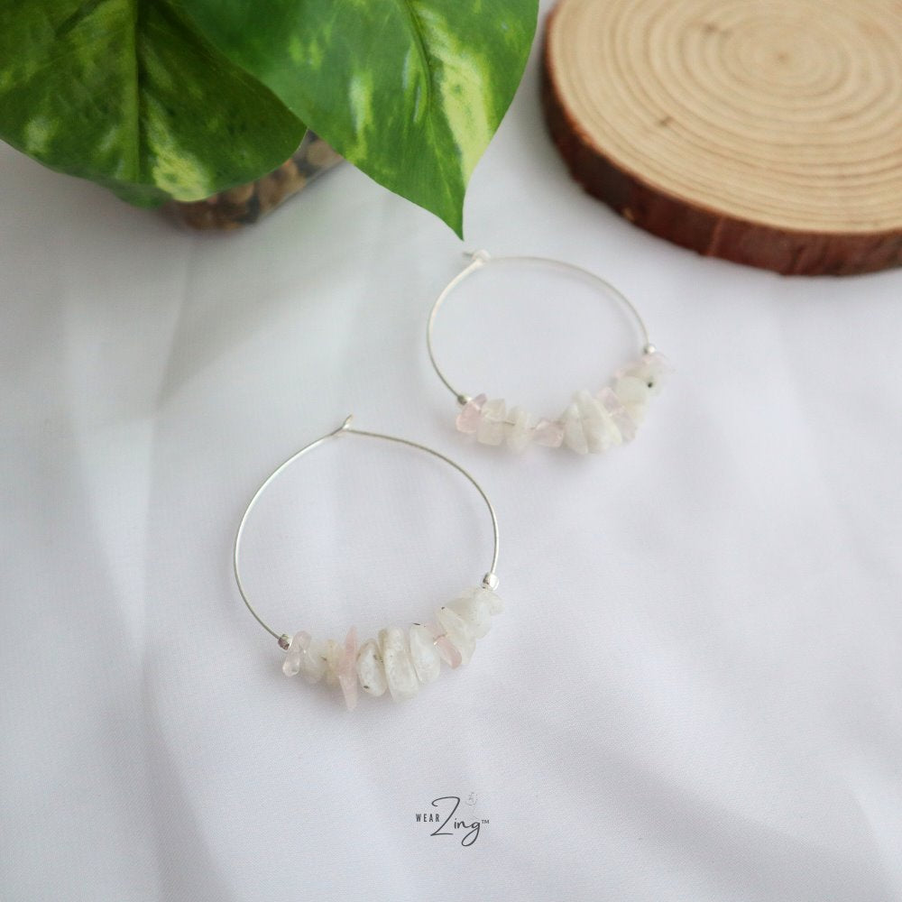 Dreamy Gem Hoops Jewelry White Theme 