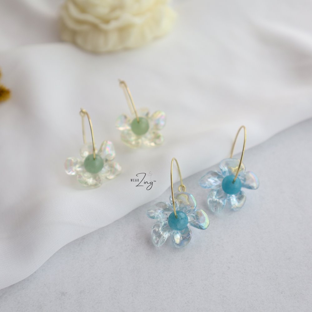 Flora Gem Earrings Jewelry WearZing 