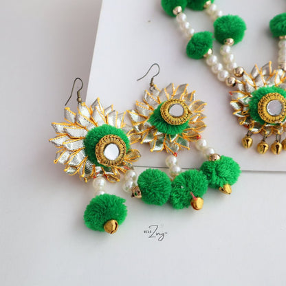 Green PomPom Handmade Wedding Set WearZing 