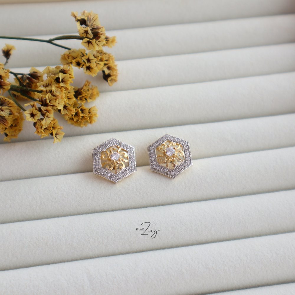 Hexa Floral AD Studs WearZing 